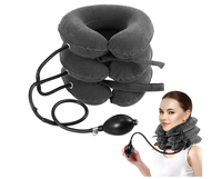 HKJD Oreiller de civière cervicale gonflable Coussin de soutien cervical réglable à 3 couches pour la relaxation du cou et des épaules