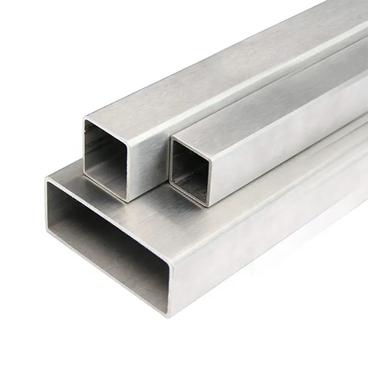 SS 316 SUS 304 201 Polished Decorative Hollow Section Rectangle Hairline Stainless Steel Square Tube Pipe