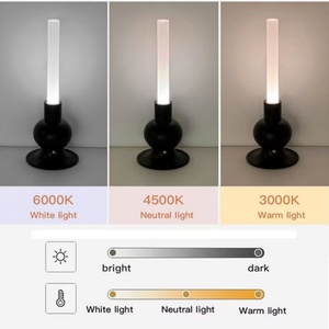 Lámpara de Mesa LED Táctil Moderna y Lujosa, Recargable e Inalámbrica, con Luz de Vela, para Restaurante, Comedor o Dormitorio, de Aluminio con Atenuación Táctil - Product Image 4