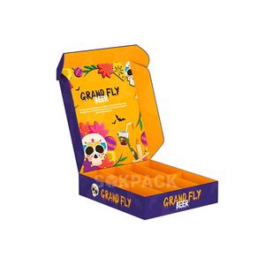 Custom 8 Pack Beer <strong>Cardboard</strong> Mailer Box with Dividers Beer/Drinks Corrugated Paper Shipping <strong>Gift</strong> Packaging <strong>Boxes</strong> - Product Image 3