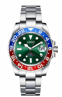 Montre automatique mécanique de sport pour homme de haute qualité avec logo personnalisé, boîtier en acier inoxydable, verre saphir, mouvement japonais 8215