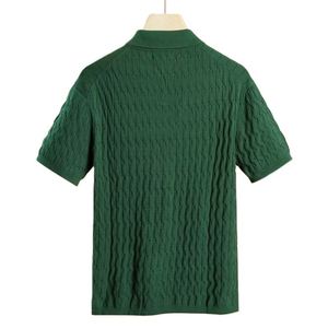 T-shirt décontracté de luxe léger à manches courtes en maille pour homme, coupe ajustée, prix d'usine OEM/ODM - Product Image 4