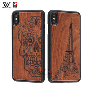 2019 productos de logotipo personalizado láser grabado de madera + caja del teléfono celular de la PC para el iPhone XS. - Product Image 5