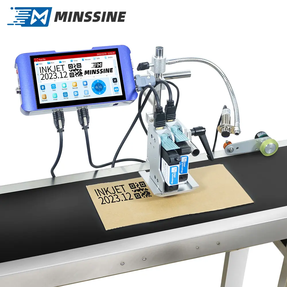 Industriële Streepjescode Handheld Jet Printer Continu Barcode Inkjet Printer/Kleine Tij Datum Inkjet Codering Printer