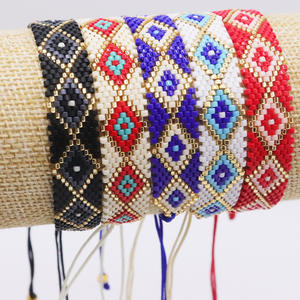 Pulsera de Cuentas Miyuki Multicolor con Diseño Geométrico de Ojo, Chapada en Oro de 18K, para Mujer, Modelo B599 <span class=keywords><strong>Lovestory</strong></span>, Certificada por NGTC - Product Image 3