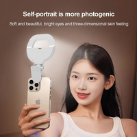 Anneau lumineux LED pliable rechargeable avec température de couleur réglable 2500K-10000K pour la photographie et la vidéo en selfie sur mobile