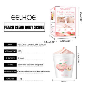 Gommage de massage corporel de haute qualité Exfoliant biologique Éclaircissant pour peaux mortes Gommage crème glacée à la pêche - Product Image 2