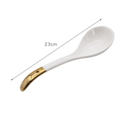 Ensemble de 32 pièces de vaisselle en porcelaine blanche de luxe avec bord doré, fabrication en céramique, vente en gros, assiettes plates en céramique de 6/7/8/10 pouces