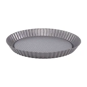XINZE Round Pie Pans Non-Stick Tart Quiche Flan Pan Pie Pizza Cake Mold Eco-Friendly Products Carbon Steel Pie Pans