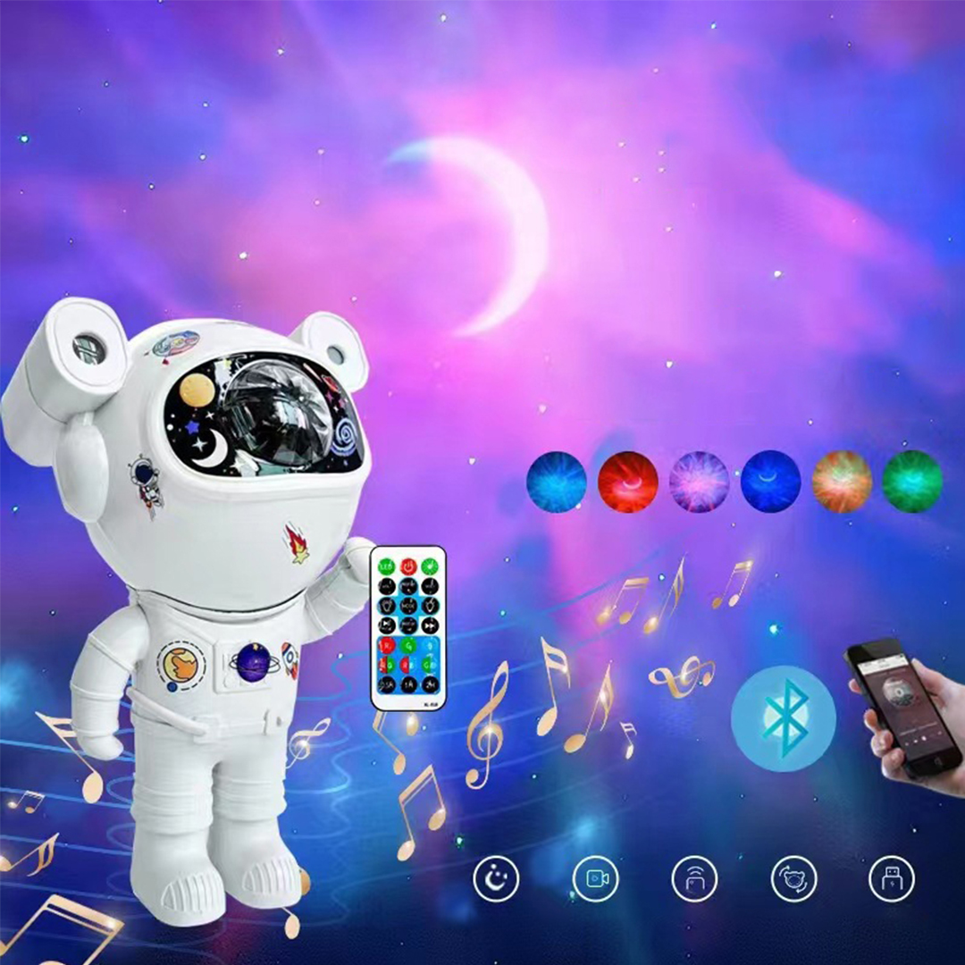 Astronaut Projector Lamp Muziek Speaker Ster Maan Nevel Plafond Nacht Licht Ruimte Timer Led Astronaut Galaxy Projector Verlichting