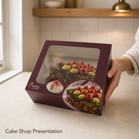 Fabricant de boîtes à gâteaux avec fenêtre, emballage en carton alimentaire portable, imprimé sur mesure, respectueux de l'environnement, en matériaux recyclés, pour boulangerie