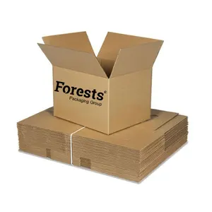 Certified 18X18X18 plain brown delivery cartoon corrugated paper moving packaging carton box cardboard for shipping