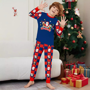 親子クリスマス衣装 冬用 新作 ホームラウンジウェア パジャマ ヨーロッパアメリカンスタイル クリスマスプリント - Product Image 4