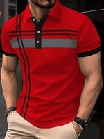 Chemise d'été décontractée pour homme à manches courtes, best-seller, multicolore, en coton/fibre de bambou tissé, boutonnée, avec patchwork imprimé en 3D - Élégante