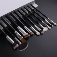 40 pinceaux de maquillage, logo personnalisé Chine, manche en bois naturel, pinceaux de maquillage de qualité