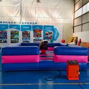 Máquina de Toros Inflable para Exteriores, Juego de Montar a Caballo con Cojín Cuadrado, Máquina de Toros Competitiva - Product Image 5