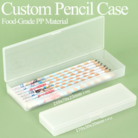 YUZMEI OEM ODM Boîte à crayons à double ouverture, boîte à marqueurs, étui transparent en acrylique pour papeterie, étui en plastique pour pinceaux de peinture