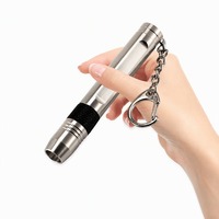 Lampe torche porte-clés DUNFBIRD pour test de pierres précieuses (jade) en acier inoxydable, identification UV 365nm, IP54, rechargeable, faisceau spot 100-200M