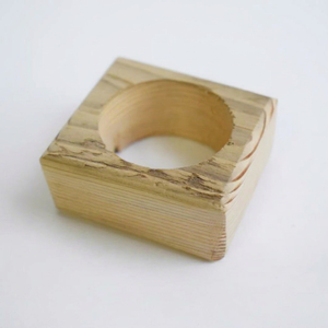 Ensemble de porte-serviettes carrés en bois et de supports de serviettes géométriques en bois, décoration de table moderne rustique, vente en gros, lot en vrac - Product Image 1