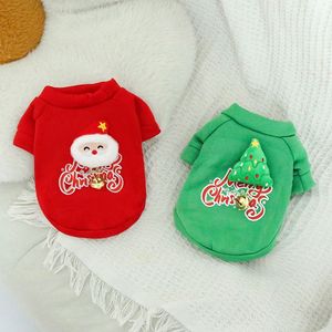Pet <b>Christmas</b> Hoodie Red Santa Design Soft Polyester Dog <b>Cat</b> <b>Outfit</b> Holiday Wear - Product Image 2