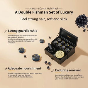 <span class=keywords><strong>Maschera</strong></span> Crema Idratante e Riparatrice al Caviale Nero con Cheratina per <span class=keywords><strong>Capelli</strong></span> Secchi, Protezione del Colore con Olio di Cocco e Ingredienti Erboristici Maxcare - Product Image 3