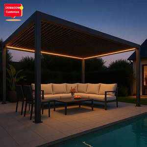 Pérgola Motorizada para Restaurante con Techo de Láminas Ajustables de 20 por 30 Pies, Impermeable, con Cerramiento de Láminas, Precio a Miami, Florida - Product Image 4