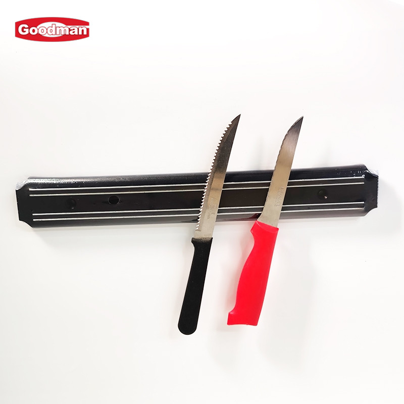 Коммерческий кухонный кран для хранения столовых приборов настенные подставка для ножей из черного пластика магнитный держатель для ножей