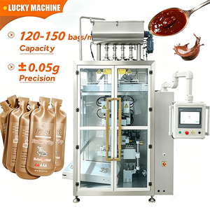 เครื่องบรรจุซองแบบพิเศษ 4 แทร็ก ความเร็วสูง สำหรับซอสข้น ช็อกโกแลตไซรัป ซอสบาร์บีคิวแคโรไลนา ซอสเมเปิ้ล ซอสชิปอโปลี - Product Image 1