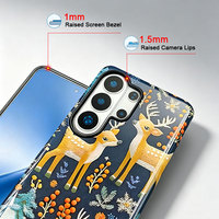 Funda Protectora para Teléfono con Diseño de Ciervo Forestal, Resistente al Desgaste, de PC+TPU, a Prueba de Golpes, para Galaxy Tab S9, con Botones Estables y Recortes Transparentes para el Altavoz