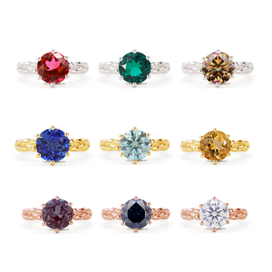 Anello di fascia intrecciata con Design speciale taglio rotondo 9MM 3ct PT950 anello di diamanti - Product Image 1