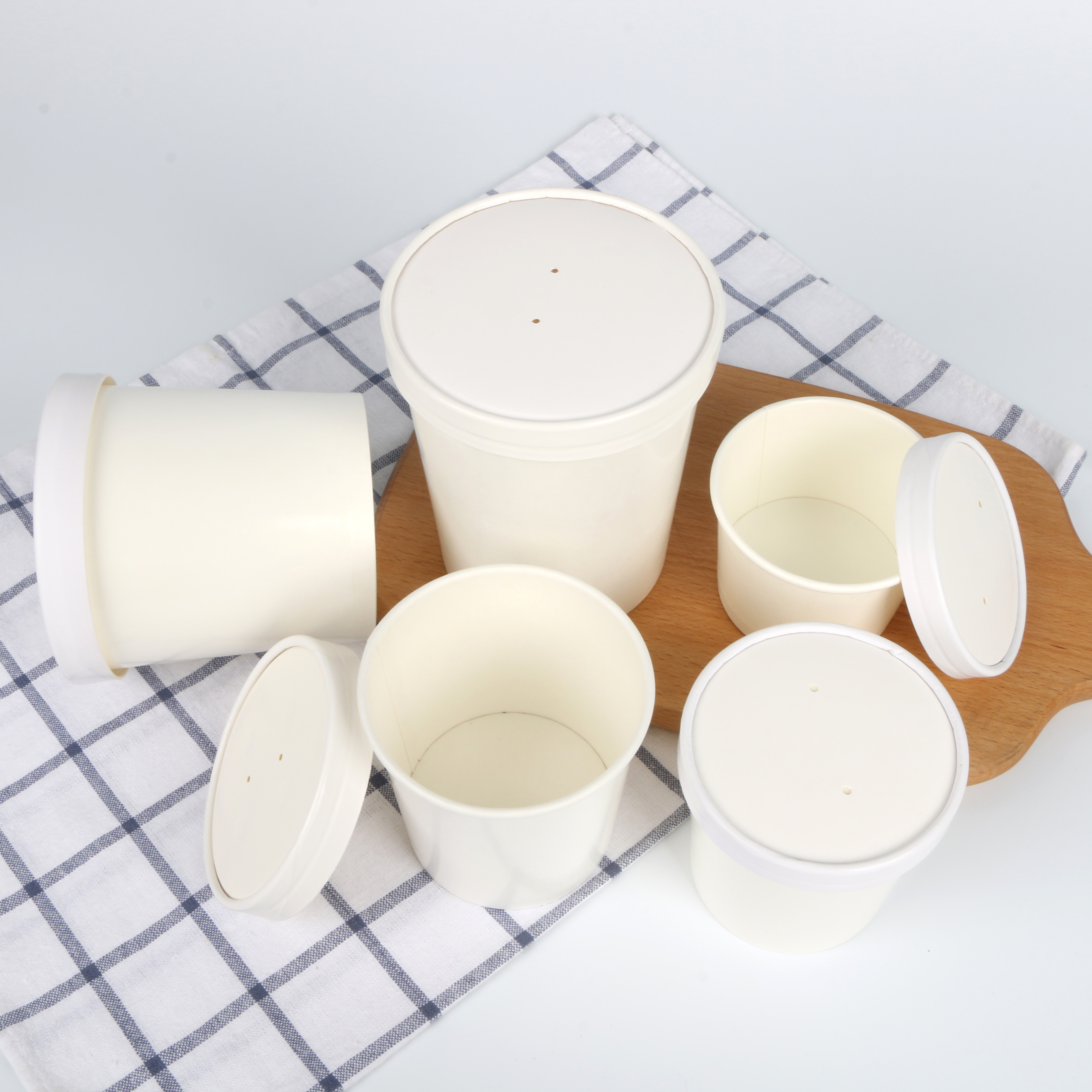 Hot Sale High Quality Eco Friendly Custom Printing 8oz 12oz 16oz 32oz Hot Soup Cup Disposable Instant Paper CupPopular