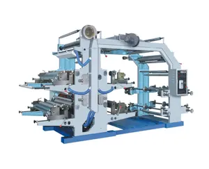 Nagelneu Vierfarbige Flexografie-Etiketten-Papierfolie-Druckermaschine Hochgeschwindigkeitsdruckmaschine mit gutem Preis