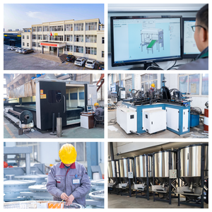 Dzjx 500 kg nhựa 2 trong 1 lớn dọc hỗn hợp bột Thùng trộn Máy xay sinh tố với bột màu khô nhiệt thiết bị trộn - Product Image 2