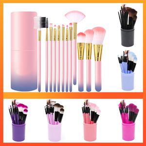 12 Cái/Bộ thực sự kỹ thuật màu hồng đen chuyên nghiệp trang điểm bàn chải thiết lập biểu tượng tùy chỉnh công cụ sang trọng tạo nên chất lượng cao bàn chải thiết lập - Product Image 5