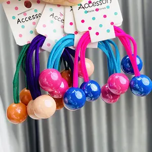 ยางรัดผมสำหรับผู้หญิงมัดผมแบบยางยืดสำหรับเด็กน่ารักสีชมพูสีฟ้า - Product Image 1