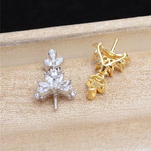 Support de perle semi-fini en argent S925 pour pendentif DIY, motif feuille, pour 12-16 perles, composants de bijouterie - Product Image 2