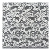 Tissu en dentelle brodée 94% Nylon 6% Spandex, dentelle florale 3D en maille avec bord festonné effet cils pour robe de mariée, vente en gros