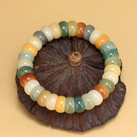 Bracelet en racine de Bodhi multicolore style bol et cordon