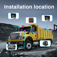 Système d'aide au recul VD pour voiture avec écran 9 pouces, caméra de recul et système d'alarme AI BSD 4-6 canaux pour camion