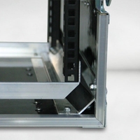Rack personnalisé 14U 19 ''avec tiroirs à billes absorbant les chocs Flight Box avec boîtier de circuit amplificateur de porte caché-Équipement de sonorisation audio