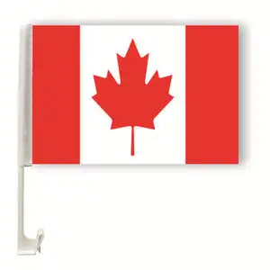 공장 도매 경주 깃발 사용자 정의 로고 30*45CM 캐나다 자동차 깃발 창 농업 보험 교육 여행사