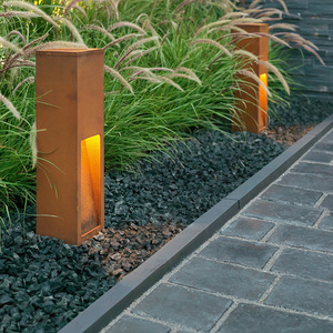 Éclairage extérieur <span class=keywords><strong>métal</strong></span> <span class=keywords><strong>rouillé</strong></span> lampe à LED décoration <span class=keywords><strong>de</strong></span> <span class=keywords><strong>jardin</strong></span> ornements <span class=keywords><strong>jardin</strong></span> cour acier corten paysage boîte à lumière - Product Image 5