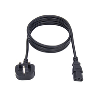 UK Plug 2 C13 Y Splitter cable de alimentación Aislado de alto voltaje VDE/CCC/ROHS Conductor de cobre PVC Telecomunicación