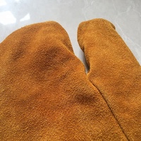 Gant de four industriel en cuir de vachette résistant aux basses températures, à la chaleur, imperméable, durable, avec doublure épaisse