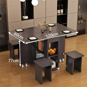 Nhà bếp nhỏ căn hộ không gian ăn uống hiện đại nhỏ gọn mở rộng lá có thể gập lại bàn ăn với ngăn kéo lưu trữ - Product Image 6