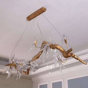Lampada a Sospensione in Rame, Lampadario Decorativo a Forma <span class=keywords><strong>di</strong></span> <span class=keywords><strong>Rondine</strong></span> Luminose, Luci a Sospensione in Cristallo per Soggiorno - Product Image 3