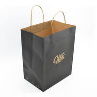 Sac en kraft personnalisé avec logo pour restaurant, café, bar à café, à emporter, sac alimentaire pour traiteur avec poignée en papier