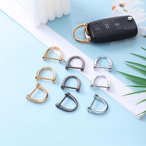 Anillas en D doradas PCS para bolsos, anillas en D tipo herradura, grilletes atornillables, cierres metálicos para bolsos, llaveros atornillables, anillas en U para bolsos DIY - Product Image 6