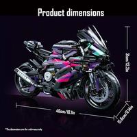 Bloques de Construcción de Motocicleta, Modelo de Moto Técnica Urbana, 2096 Piezas, Juguete de Construcción de Motocicleta DIY 42130