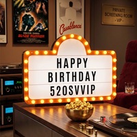 Panneaux personnalisés pour tableaux d'affichage, enseignes en acrylique pour service de bouteilles de club, présentoir de bouteilles LED Joyeux Anniversaire pour boîte de nuit